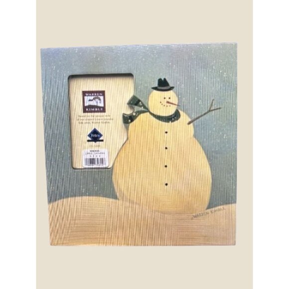 NEW Warren Kimble Collection Folk Art Snowman Picture Frame 5"x7" Winter Theme B - Picture 3 of 9